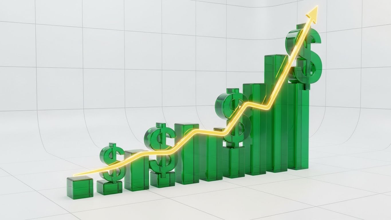 (Dynamic Data Visualization): Translucent Growth + Accelerating Revenue Velocity