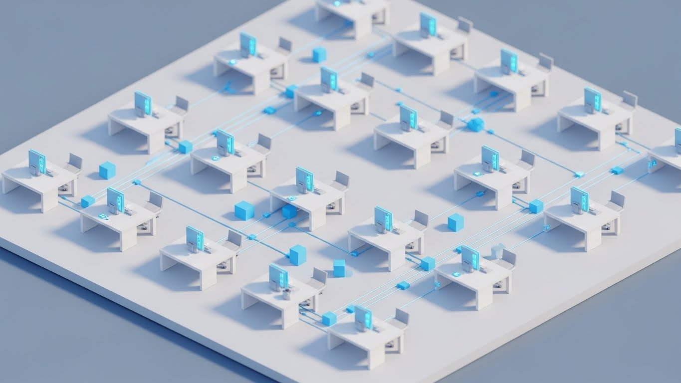 (Isometric 3D): Digital Diorama + Visualizing Workflow Ecology