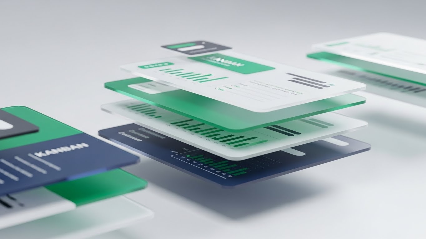 (3D Parallax): Glass Layers + Deep Enterprise Functionality