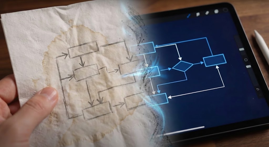 (Mixed Media): Napkin Morph + Digitizing Human Creativity