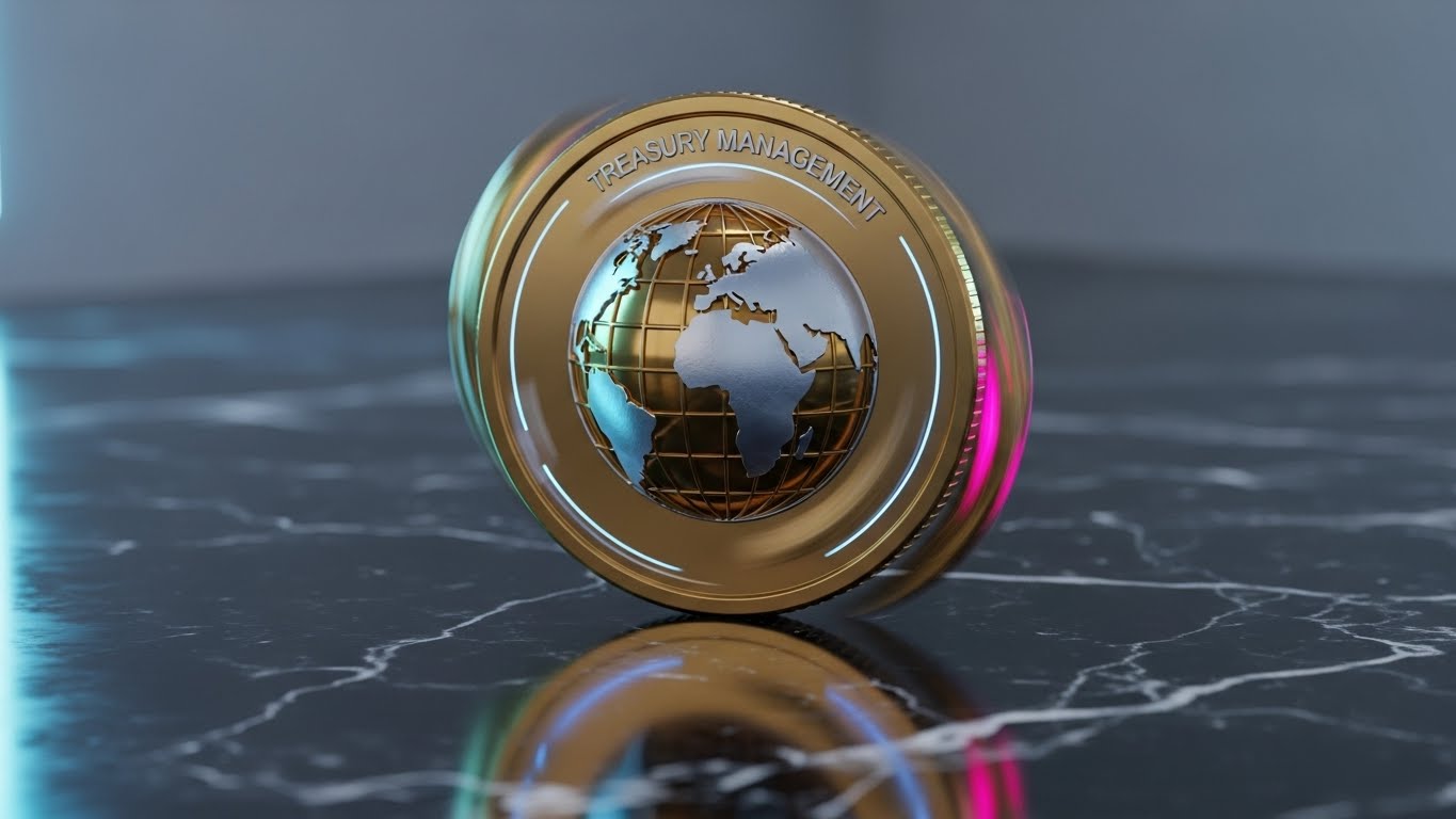 (Photorealistic 3D Renders): Global Currency + Treasury Management Value
