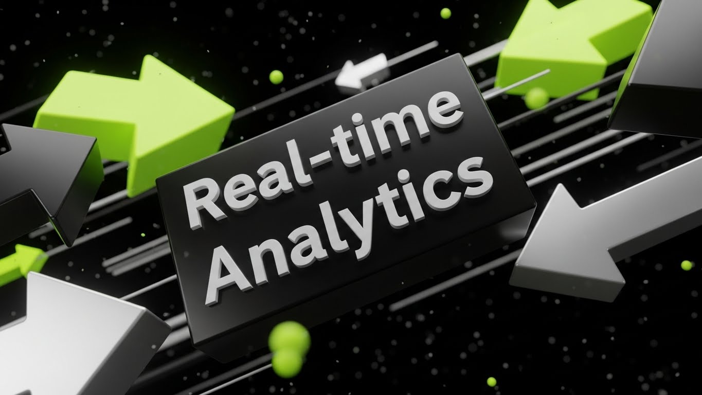 (Bold Kinetic Typography): Kinetic Blocks + Real-Time Analytics Speed