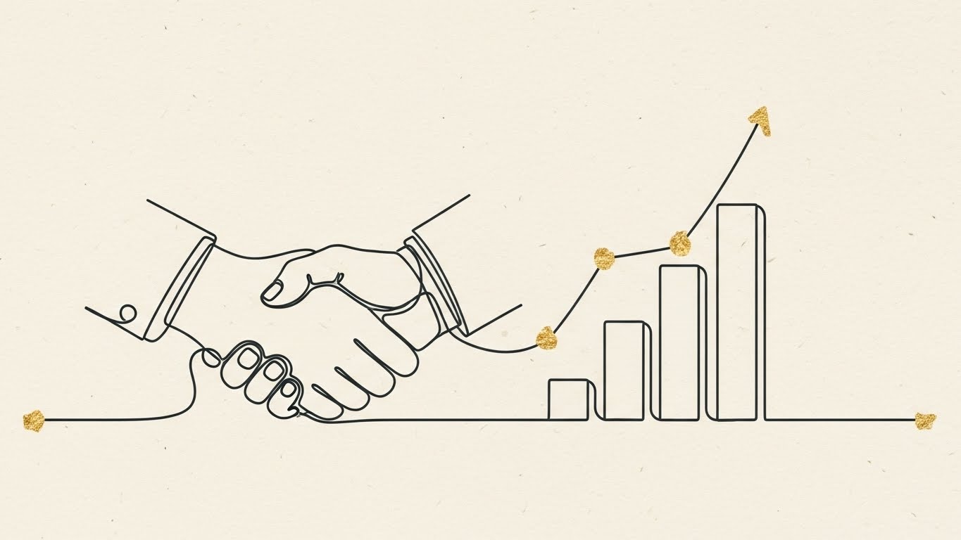 (2D Line Art): Continuous Line + Humanizing Digital Growth