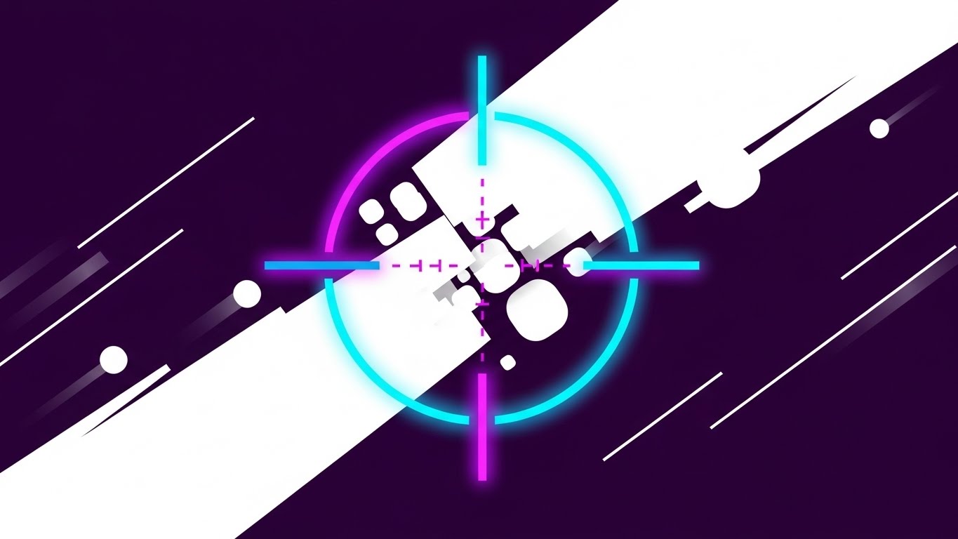 (Abstract 2D Motion): Precision Reticle + Targeting High-Value Accounts