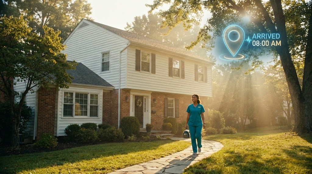 (Cinematic Realism): Arrival overlay + Trustworthy care initiation