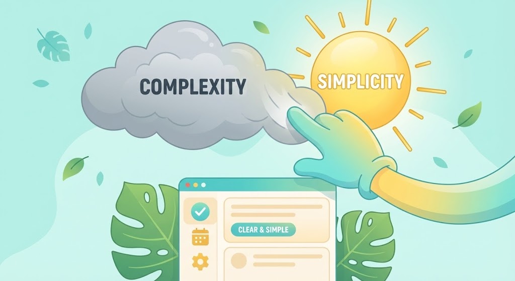 (2D Animation & UI Composition): Clearing Complexity + Simplified User Experience