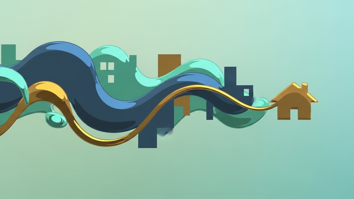 (Organic Motion): Fluid Shapes Symbolizing Seamless Transitions