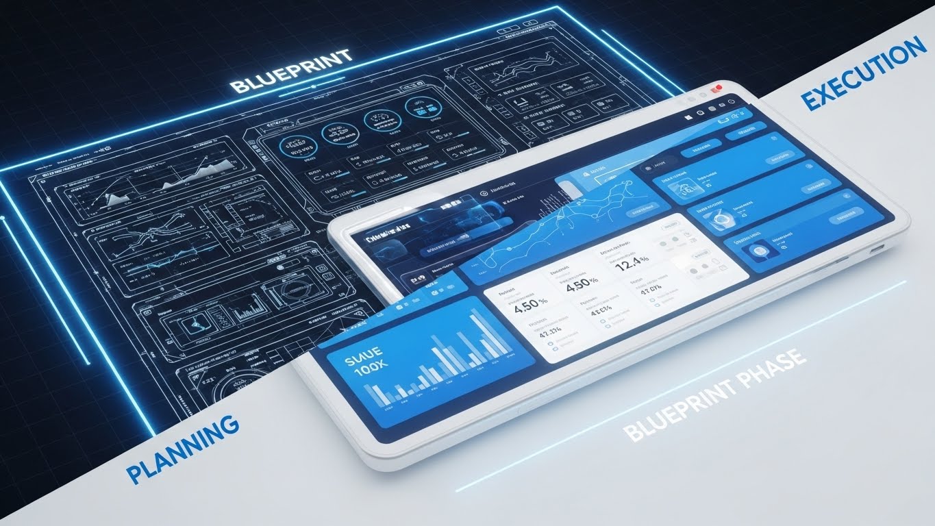 Wireframe Transition: Plan vs. Execution + Visualizing realization