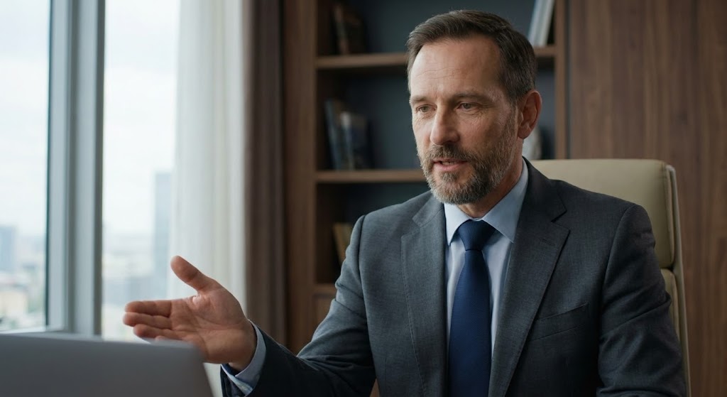 Executive Persona: Visionary Authority + Establishing strategic trust