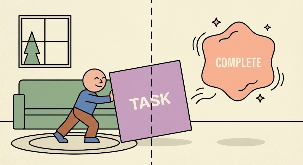 Character Narrative: Effortless Momentum + Visualizing task completion