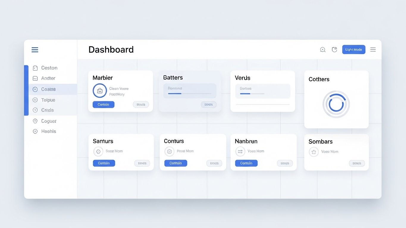 (Clean UI Workflow): Pristine Dashboard + Cognitive Clarity