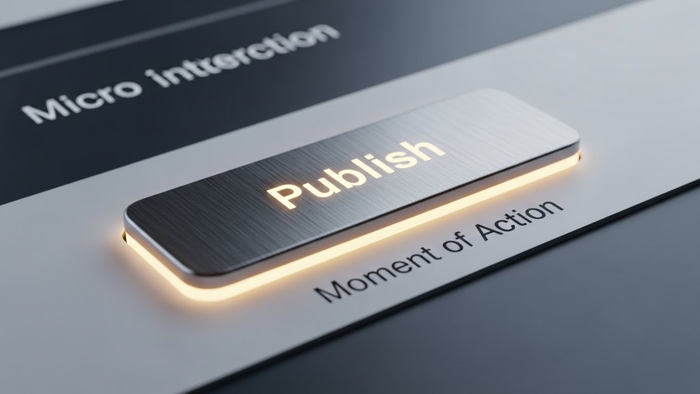 (Macro Micro-Interactions): Tactile Action + The Moment of Success