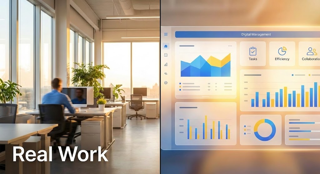 (Split Screen): Dual Reality + Seamless Digital Integration