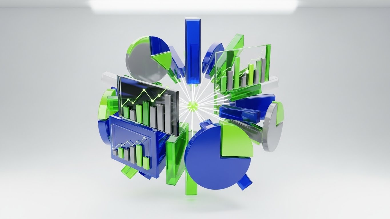 (Dynamic Data): Refractive Glass Charts + Tangible ROI Visualization