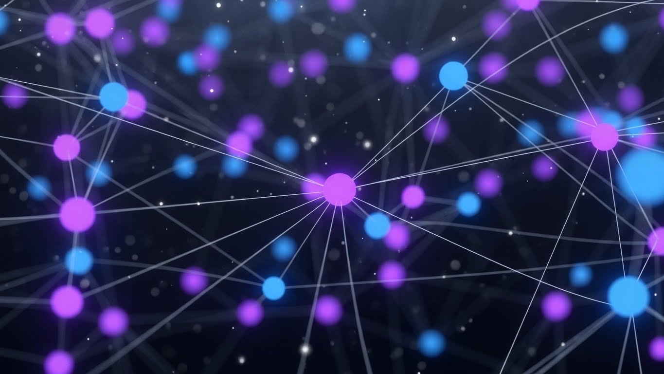 (Abstract 3D AI Visualization): Seamless Integration Fabric – Demystifying enterprise connectivity.