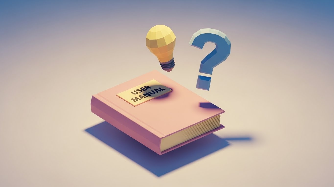 (Low-Poly 3D Modeling): Friendly Support Interface – Reducing troubleshooting cognitive load.