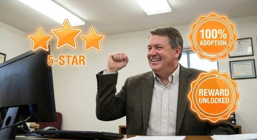 (2D Graphics Over Live Action): Gamified Overlay - Validating Staff Success