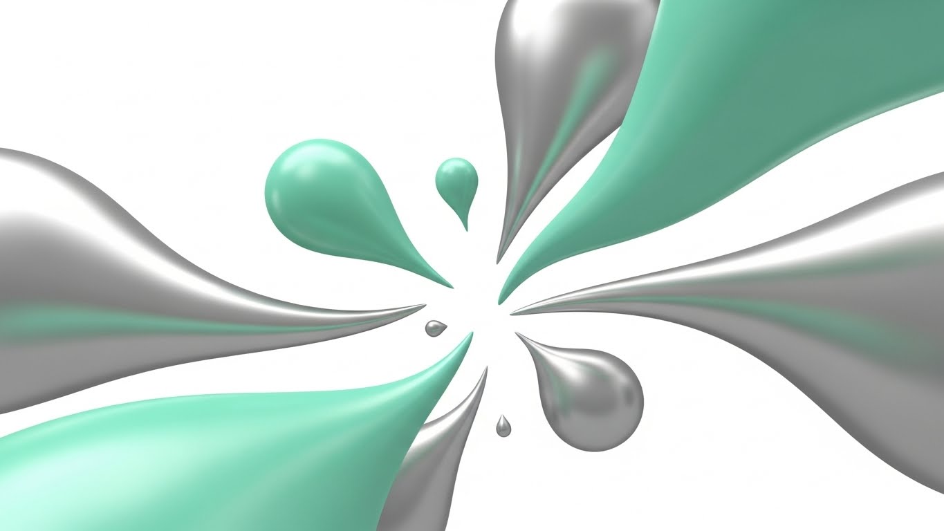 (Abstract 2D flat vector organic): Fluid Blobs - Seamless Data Sync