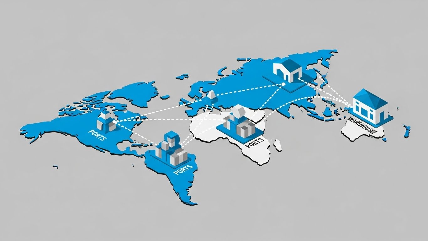 (Minimalist Flat): Global Map + Visualizing Network Connectivity