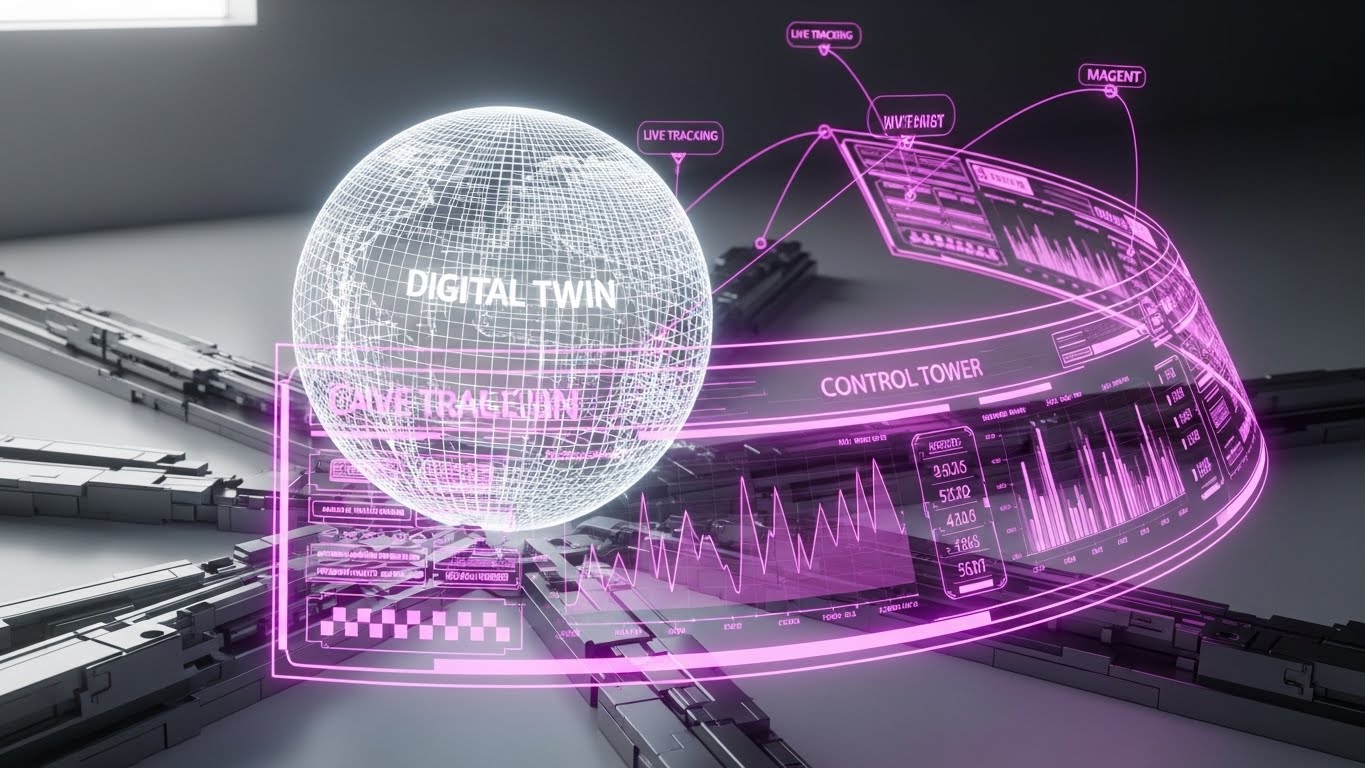 (Holographic UI): Digital Twin + Commanding Global Control