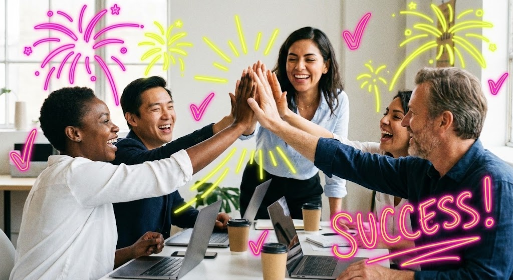 (2D over Live Action): Celebrating Instant Wins