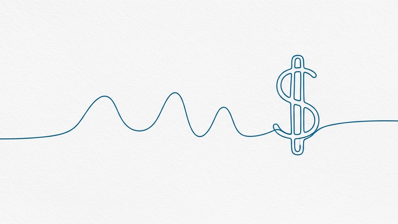 (2D Line Art Animation): Continuous Line for Financial Clarity
