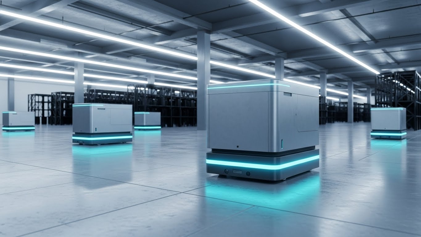 (Photorealistic 3D Renders): Futuristic Automation + Signals Future-Proof Tech