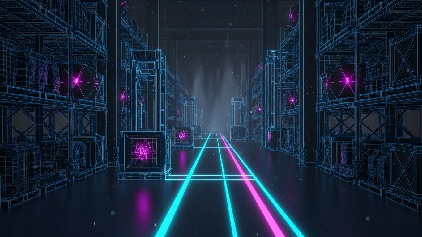 (Futuristic Neon/Dark Mode): Cyberpunk Grid + Projects Innovation Authority