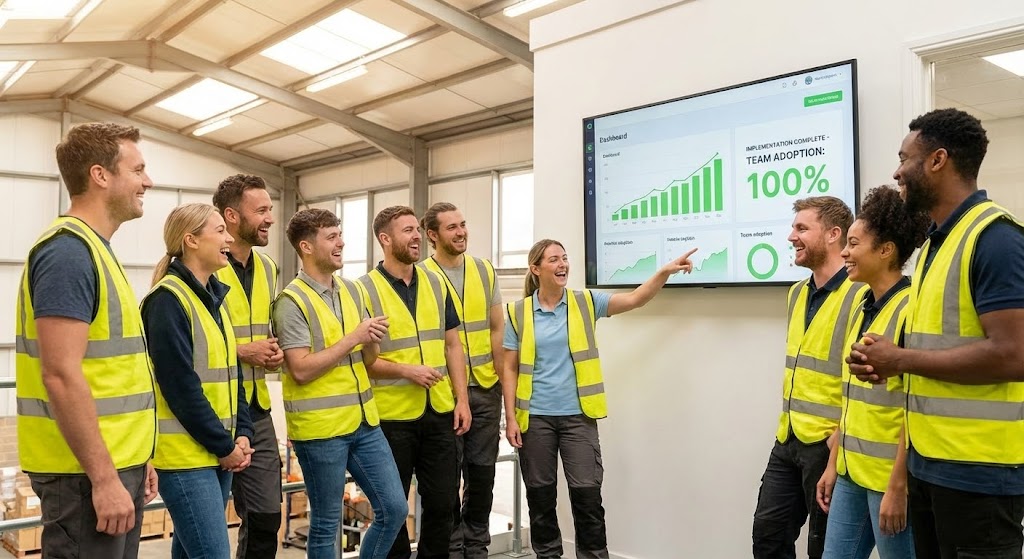 (Aspirational Stock Montage): Aligned Team Success + Proves Cultural Adoption