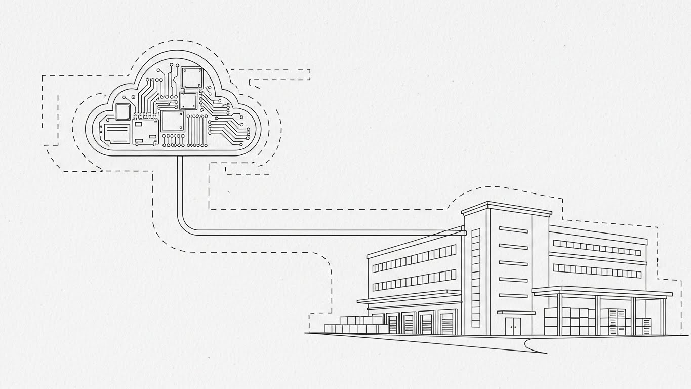 (2D Line Art Animation): Technical Schematic Connection + Visualizes Integration Ease