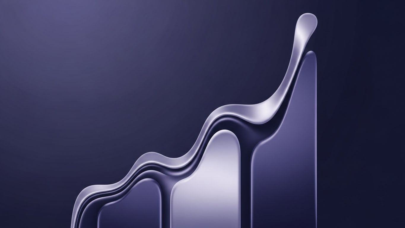 (Abstract Organic Modern): Fluid Financial Growth + Appeals to Sophistication