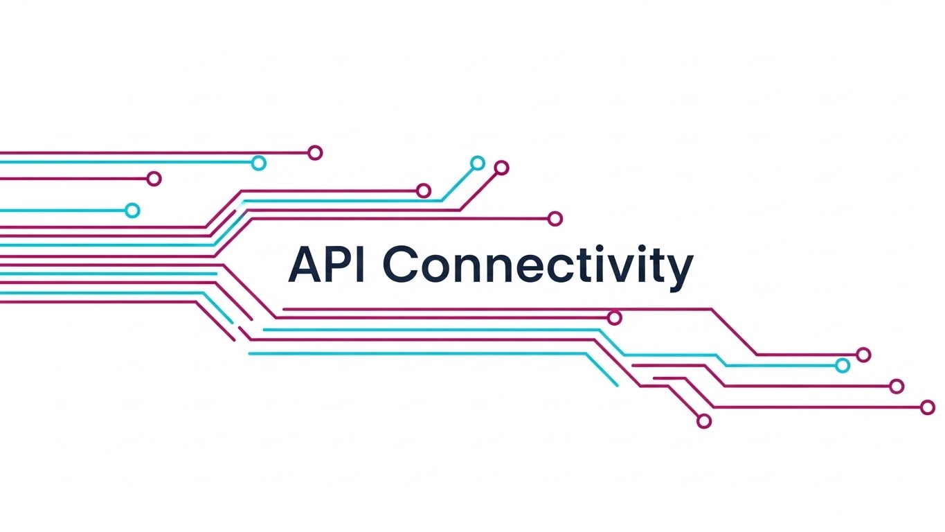 (2D Line Art Animation): Circuit Lines mapping precise API connectivity
