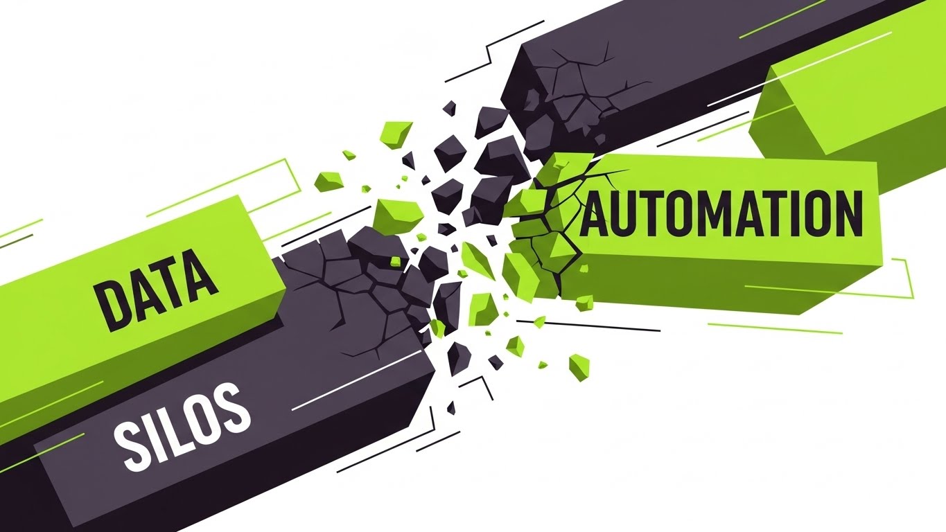 (Bold Kinetic Typography): Shattering Blocks breaking data silo barriers