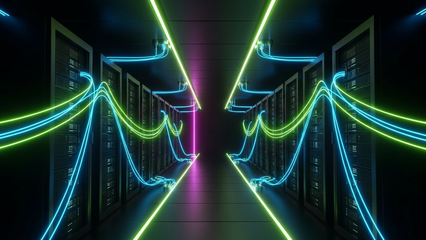 (Futuristic Neon/Dark Mode): Glowing Pathways Visualizing Deep Visibility