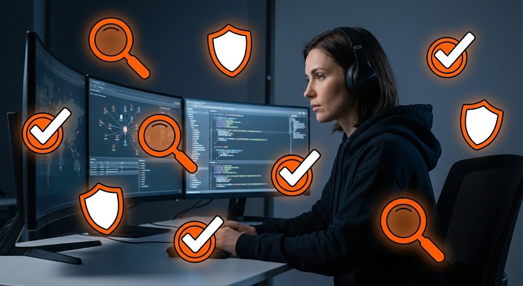 (2D Graphics Overlay): Augmented Workflow Visualizing Analyst Efficiency