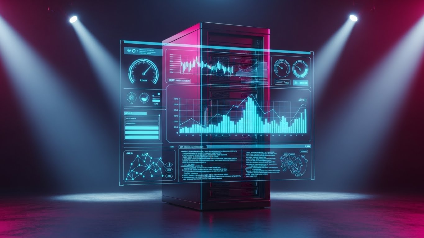 (Holographic UI over 3D Render): Digital Overlay Visualizing Hardware Integration
