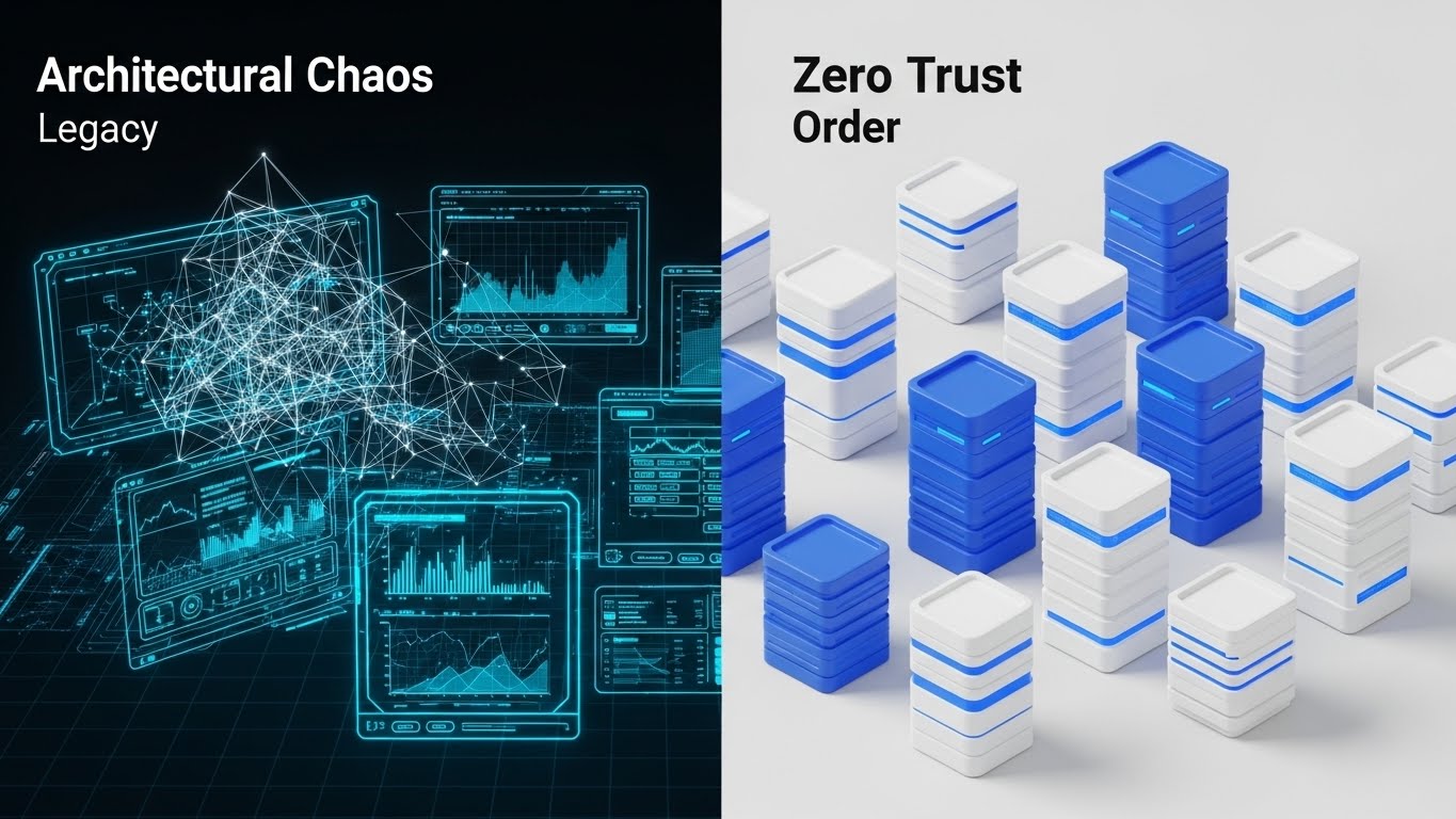 (Wireframe to Reality): Split-Screen Evolution Visualizing Modernization