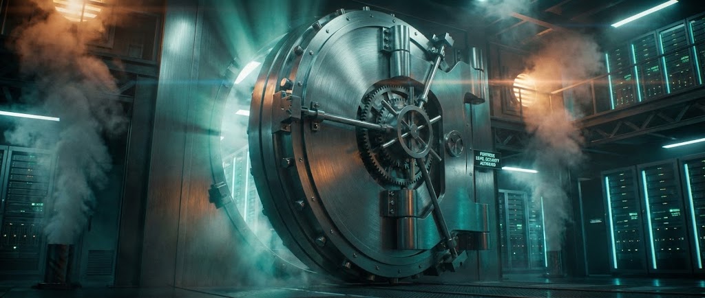 (Generative AI Cinematic): The Vault Visualizing Enterprise Fortress