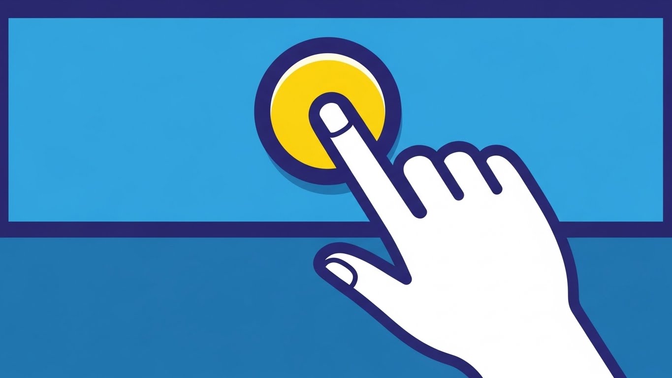 (Minimalist Flat 2D Vector): Action Trigger – Simplifying First Steps