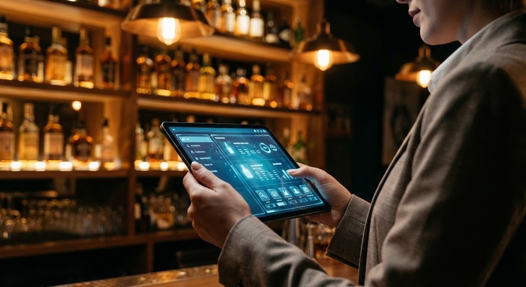(Lifestyle Stock with UI Overlay): Contextual Reality – Field Sales Enablement