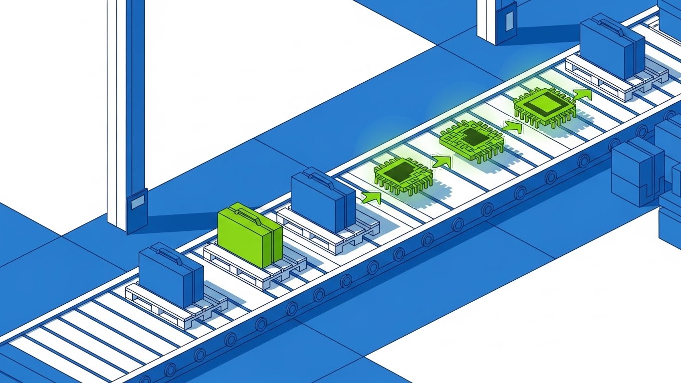 (Isometric 2D Motion Design): Logistics Circuit – Visualizing Warehouse Intelligence