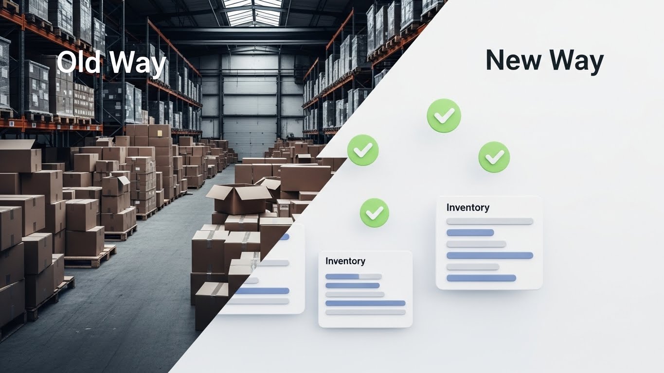 (Split Screen): Chaos vs. Order — Harmonizing Warehouse Operations