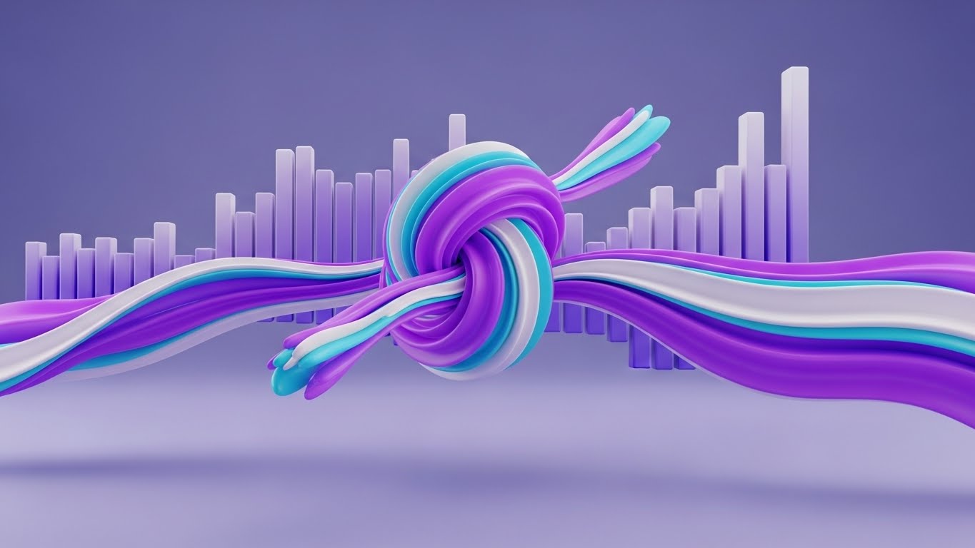 (Abstract 2D Organic): Fluid Data Knot — Untangling Supply Chain Complexity