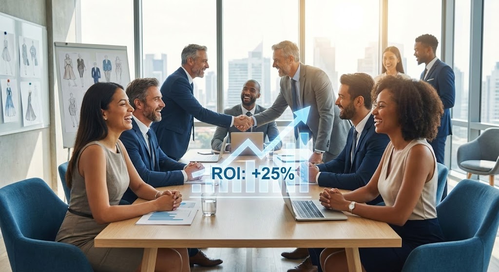 (Aspirational Stock Montage): Success Validation + Partnership ROI
