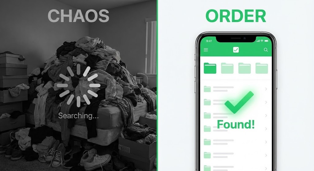 (Split Screen Contrast): Problem/Solution + Instant Gratification