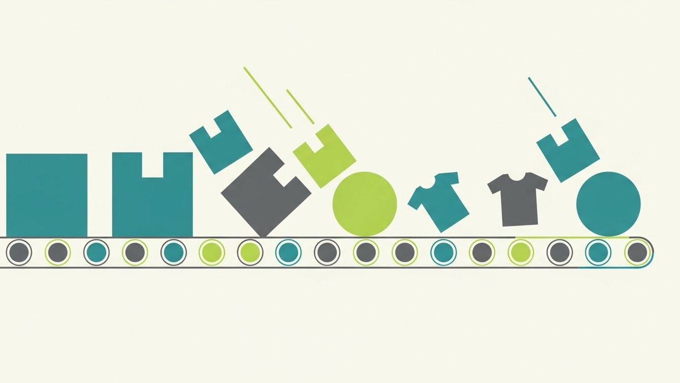 (Abstract 2D Motion Graphics): Geometric Logistics + Simplifying Supply Chain Logic