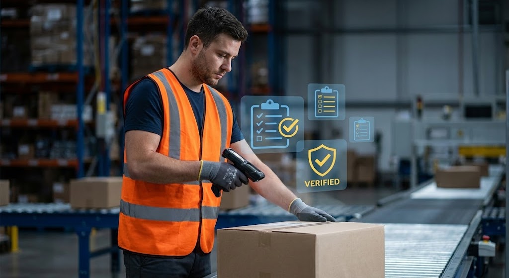 (2D Graphics Over Live Action): Augmented Worker Phygital Workflow Efficiency