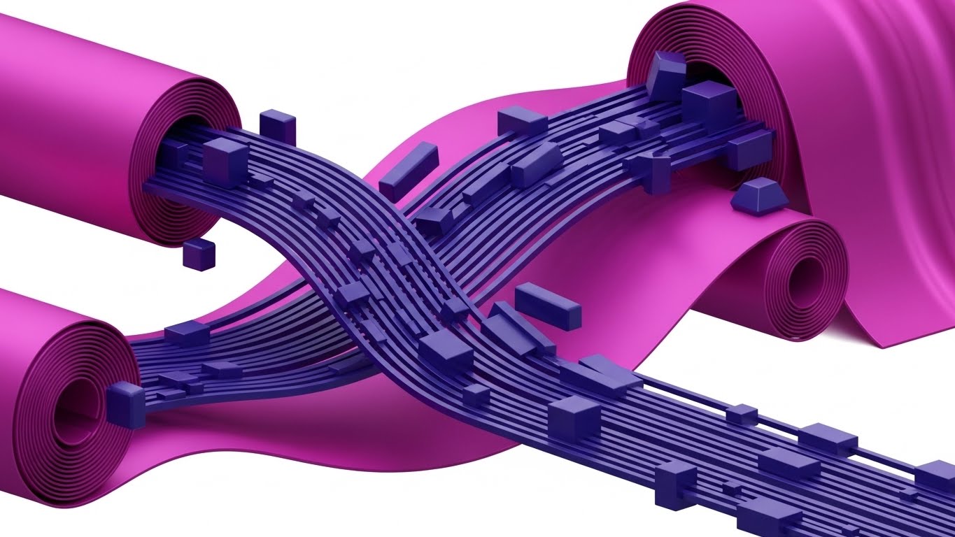 (Abstract 2D flat vector organic): Digital Weaving Seamless Data Integration