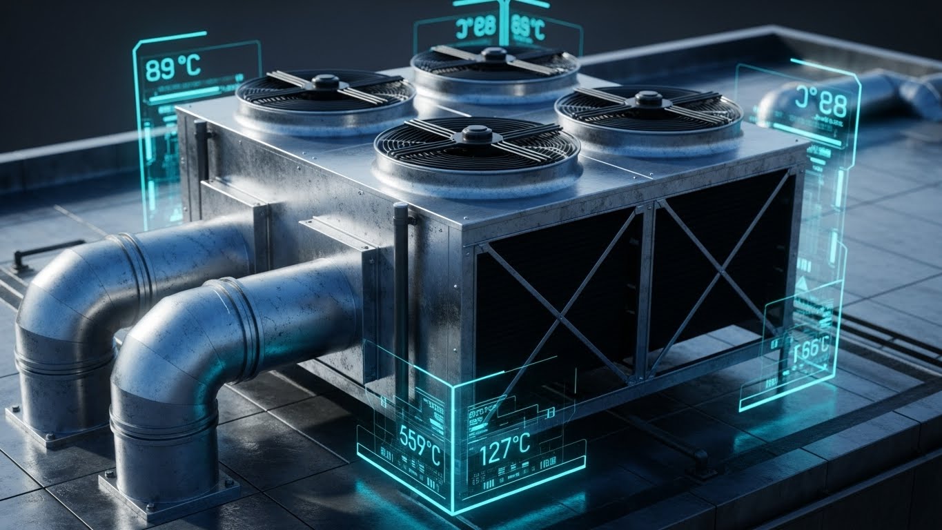 Photorealistic 3D Renders: Weathered Steel + Augmented Data Overlay