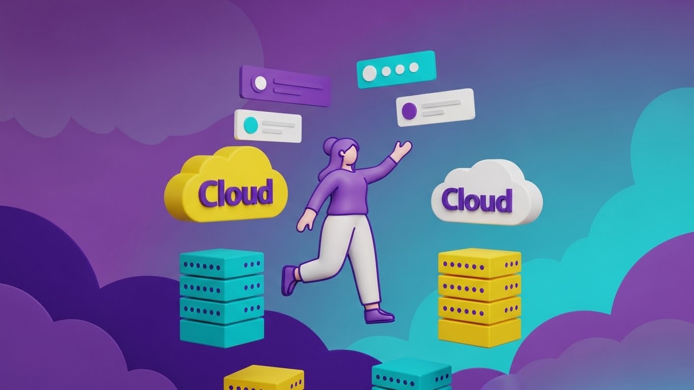 2D Animation & UI Composition: Playful Scalability + Cloud Simplicity